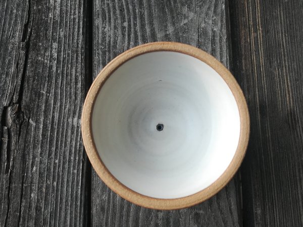 Keramik Räucherschale mit Räucherstäbchenhalter braun Lotusblüte - 100 % handgefertigt - Höhe 6,5 cm